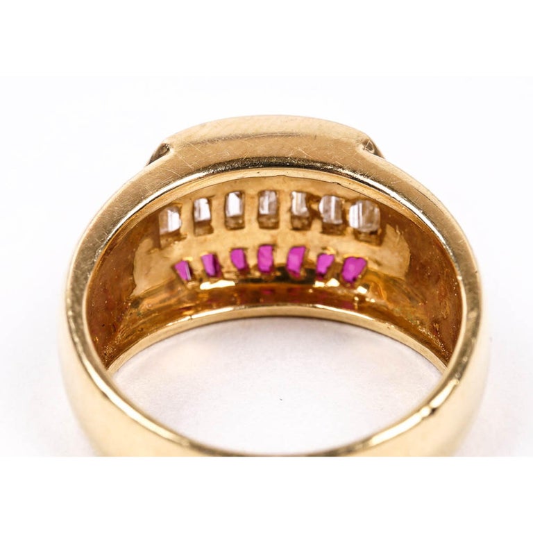 Customizable Antique Diamond Ruby Emerald Fashion Ring Wedding Band