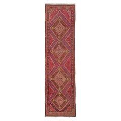 Antique Diamond Samarkand Runner Carpet, c. 1930