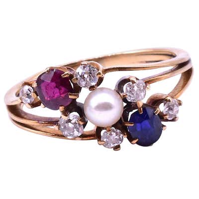 Antique Topaz Ruby Ring For Sale at 1stDibs | ruby and topaz ring ...