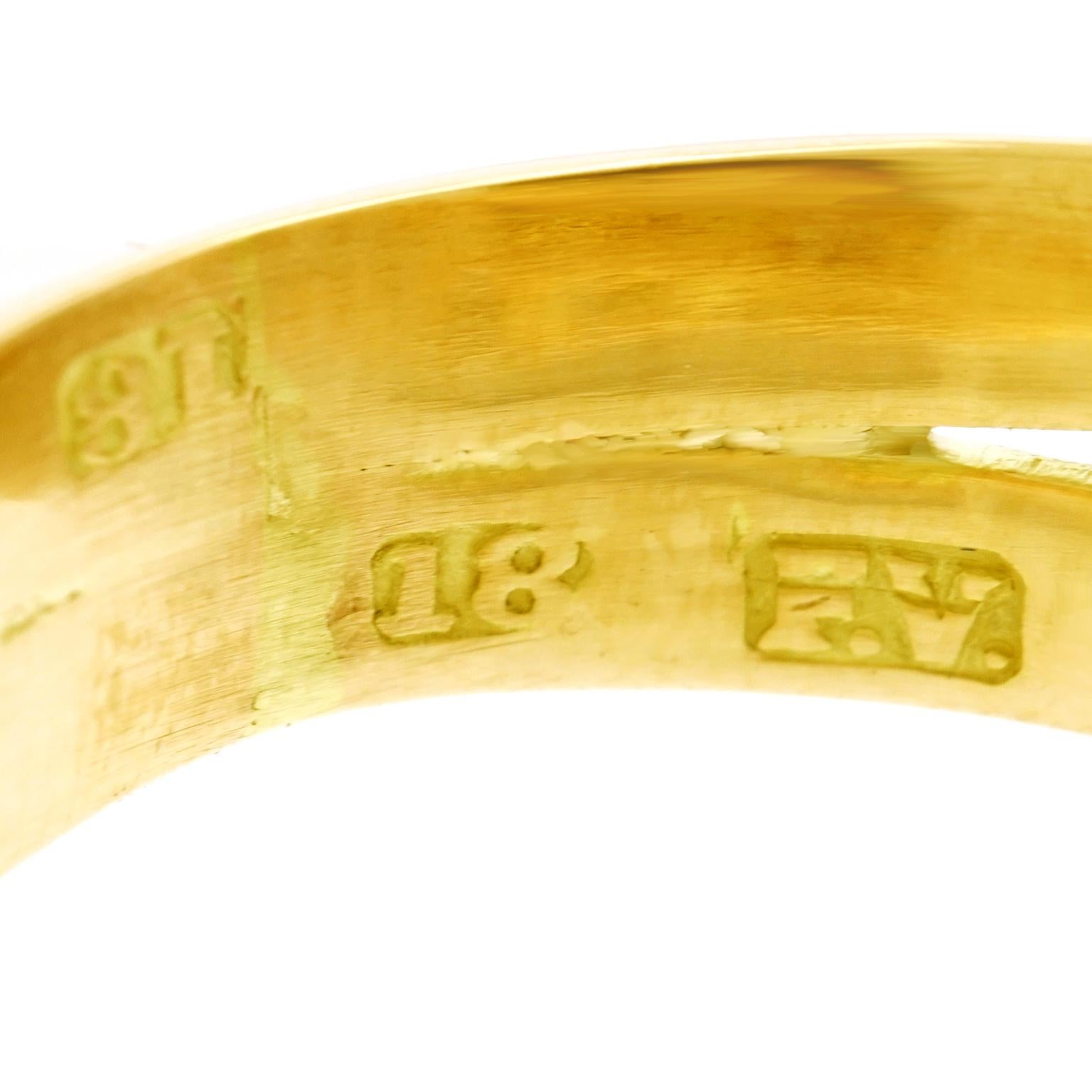 Women's or Men's Antique Diamond Set Double Snake Ring