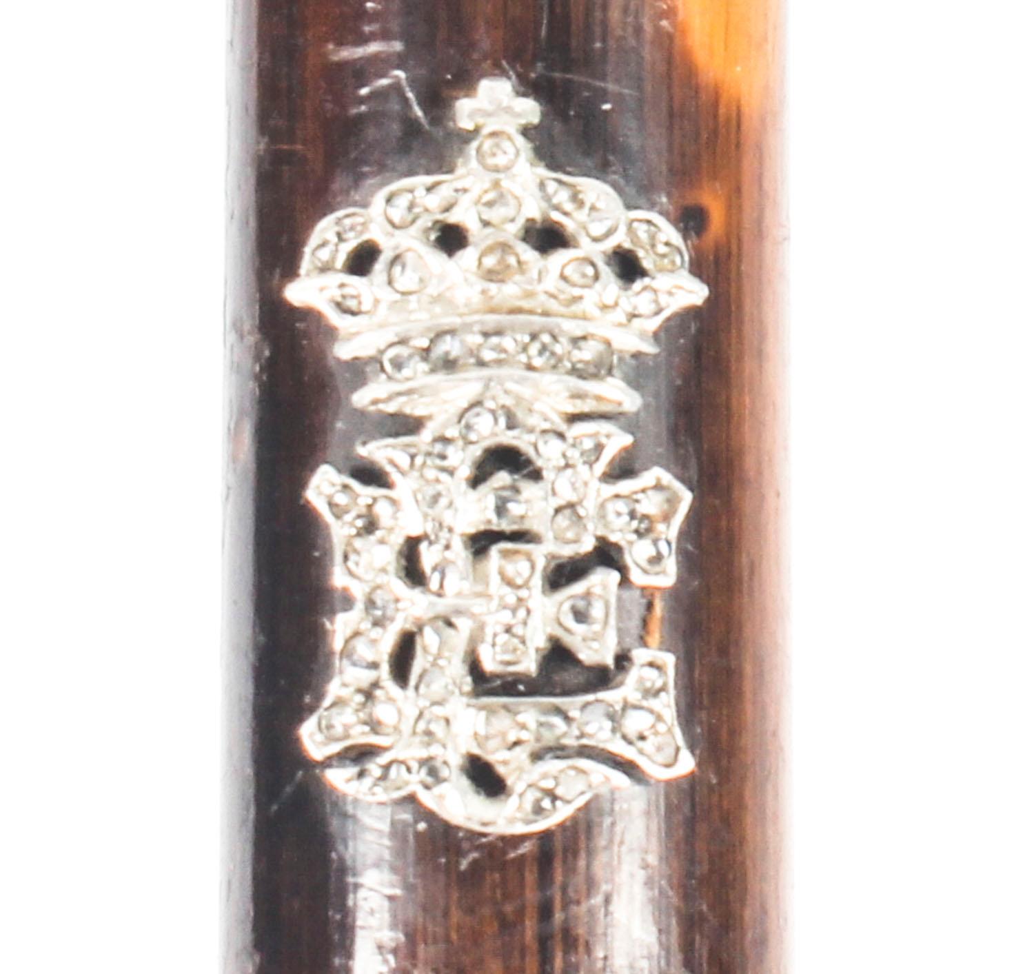 Antique Diamond Set & Gold Mounted Gentleman's Walking Stick, 19th Century 6