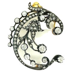 Pendentif en argent avec diamant antique