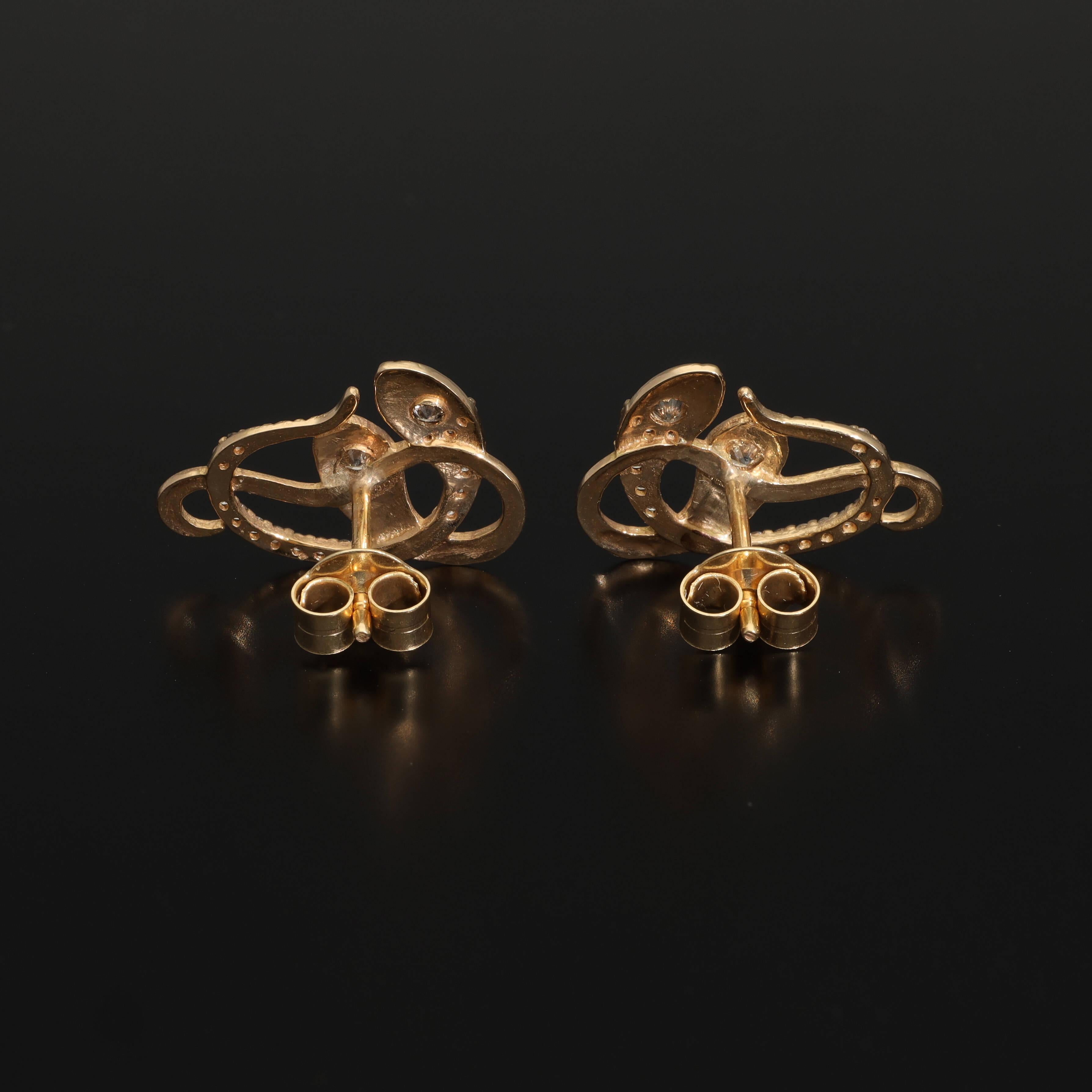 snake earrings gold