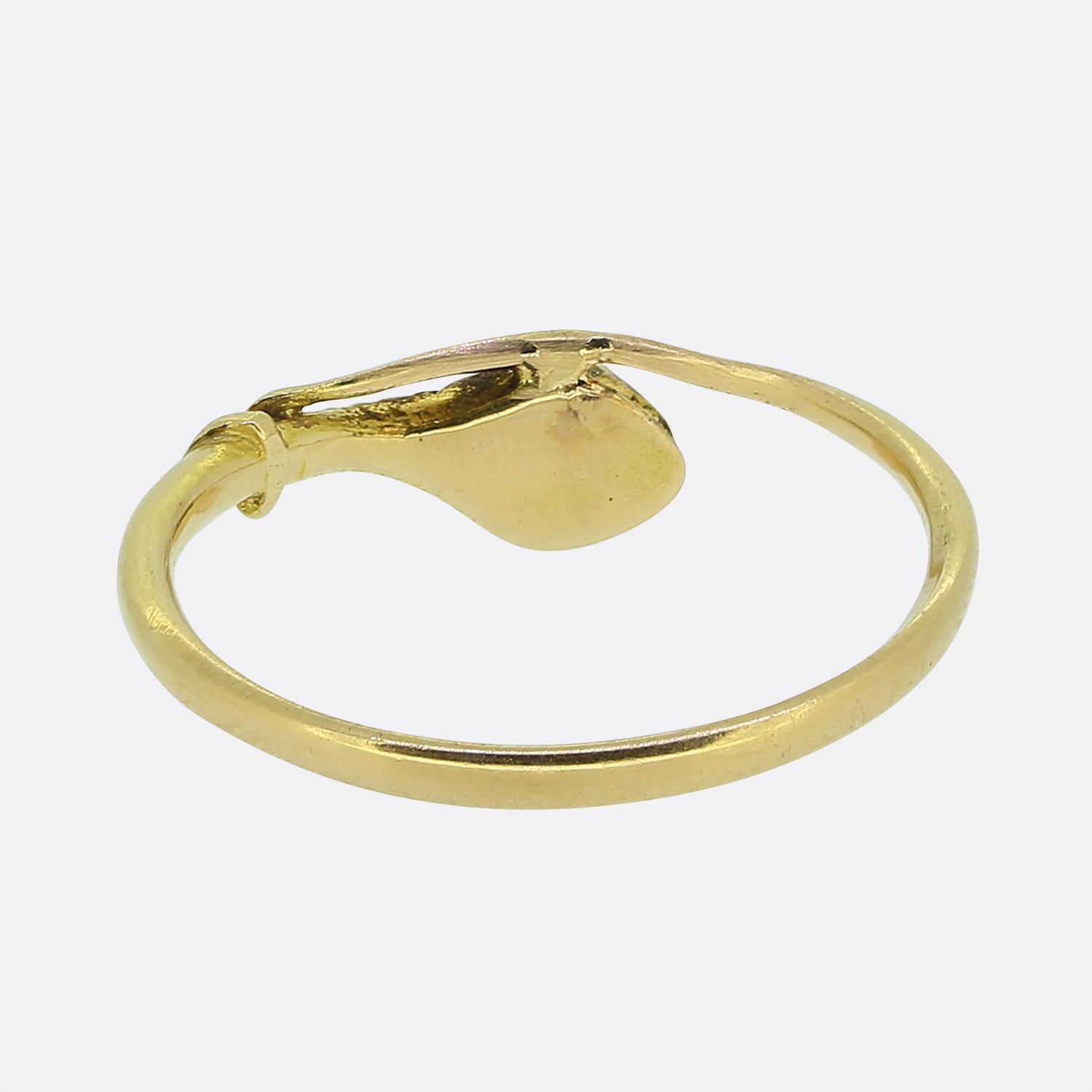 Antiker Diamant-Schlangenring (Alteuropäischer Brillantschliff) im Angebot