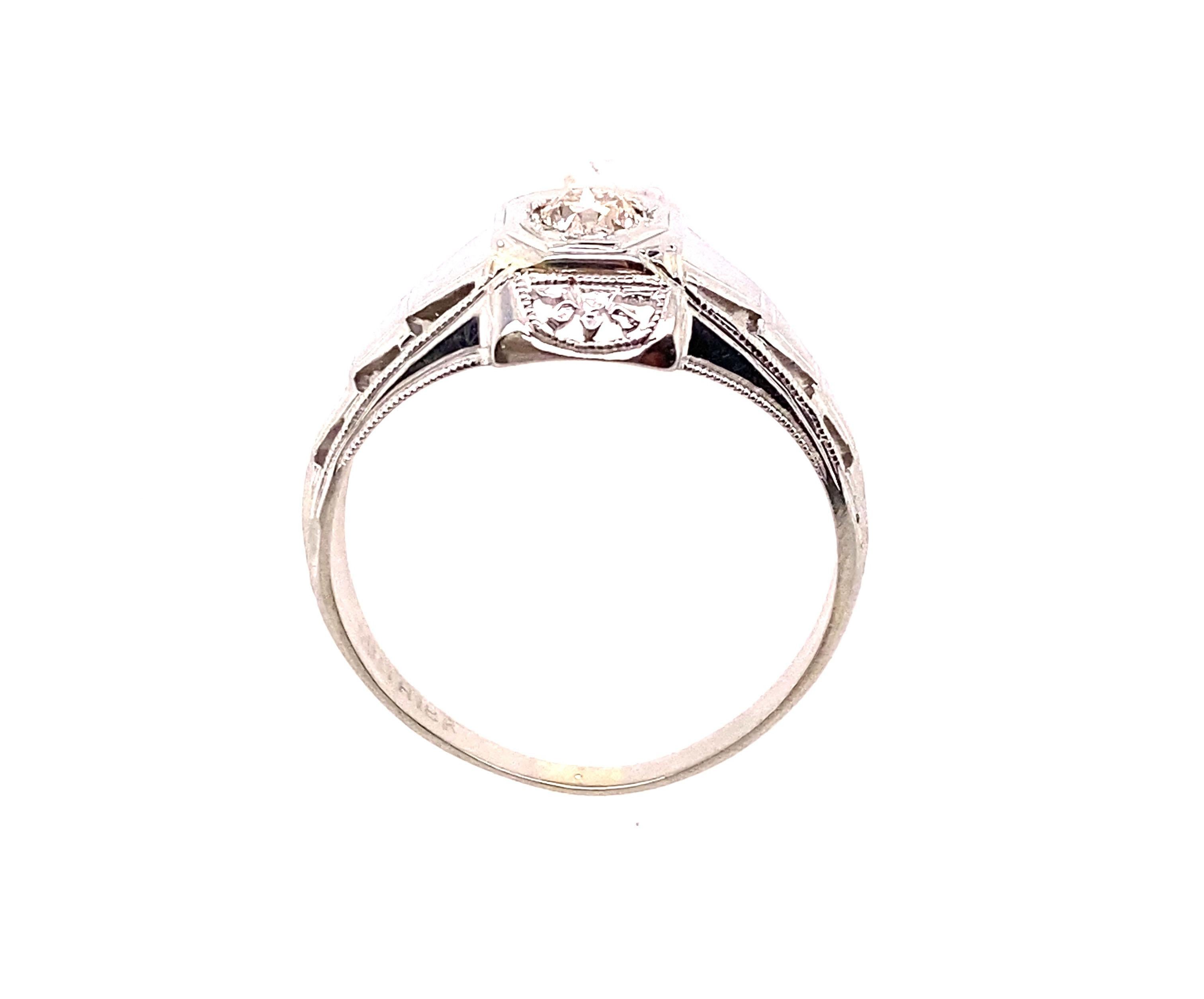 Genuine Original Art Deco Antique from 1930's Solitaire Engagement Ring .12ct Old European Cut Diamond 18K


Featuring a Gorgeous Genuine .12ct H-I/VS Natural Mined Old European Cut Diamond Center

Delicate Milgrain

Hand Carved Details

Trademarked