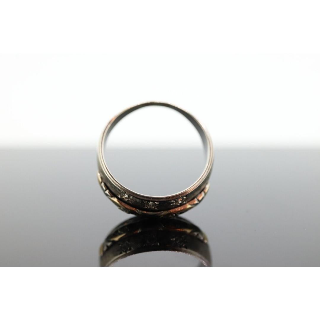 Antiker DIAMOND Sternring in Lünettenfassung. 14k Multi-Color Diamant Gypsy-Fassung Stern für Damen oder Herren