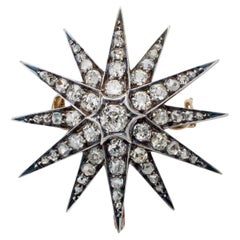 Antique Diamond Star Brooch
