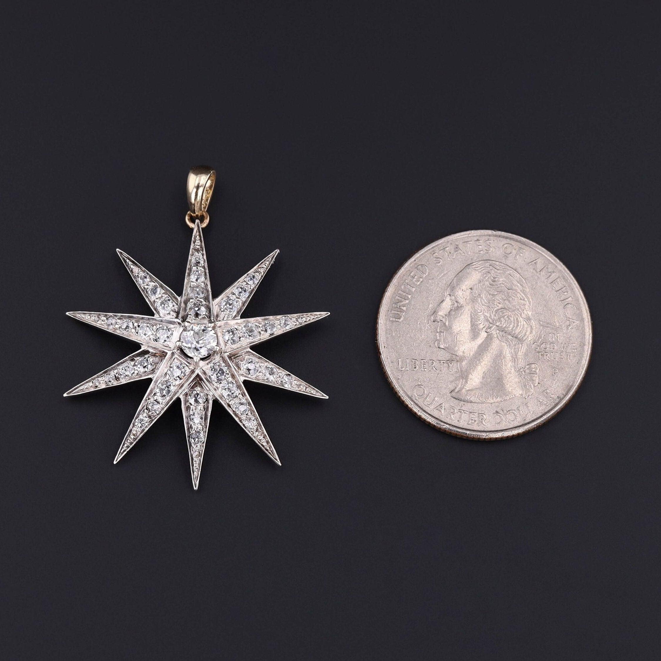 Piccole luci nell'oscurità, le stelle sono potenti simboli di guida, speranza e ritrovamento della strada di casa.

Questa scintillante stella di diamanti era originariamente una spilla (circa 1910-1920). Il ciondolo è in argento ricoperto d'oro 12k