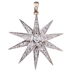 Pendentif de conversion étoile diamantée antique