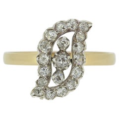 Antique Diamond Swirl Ring