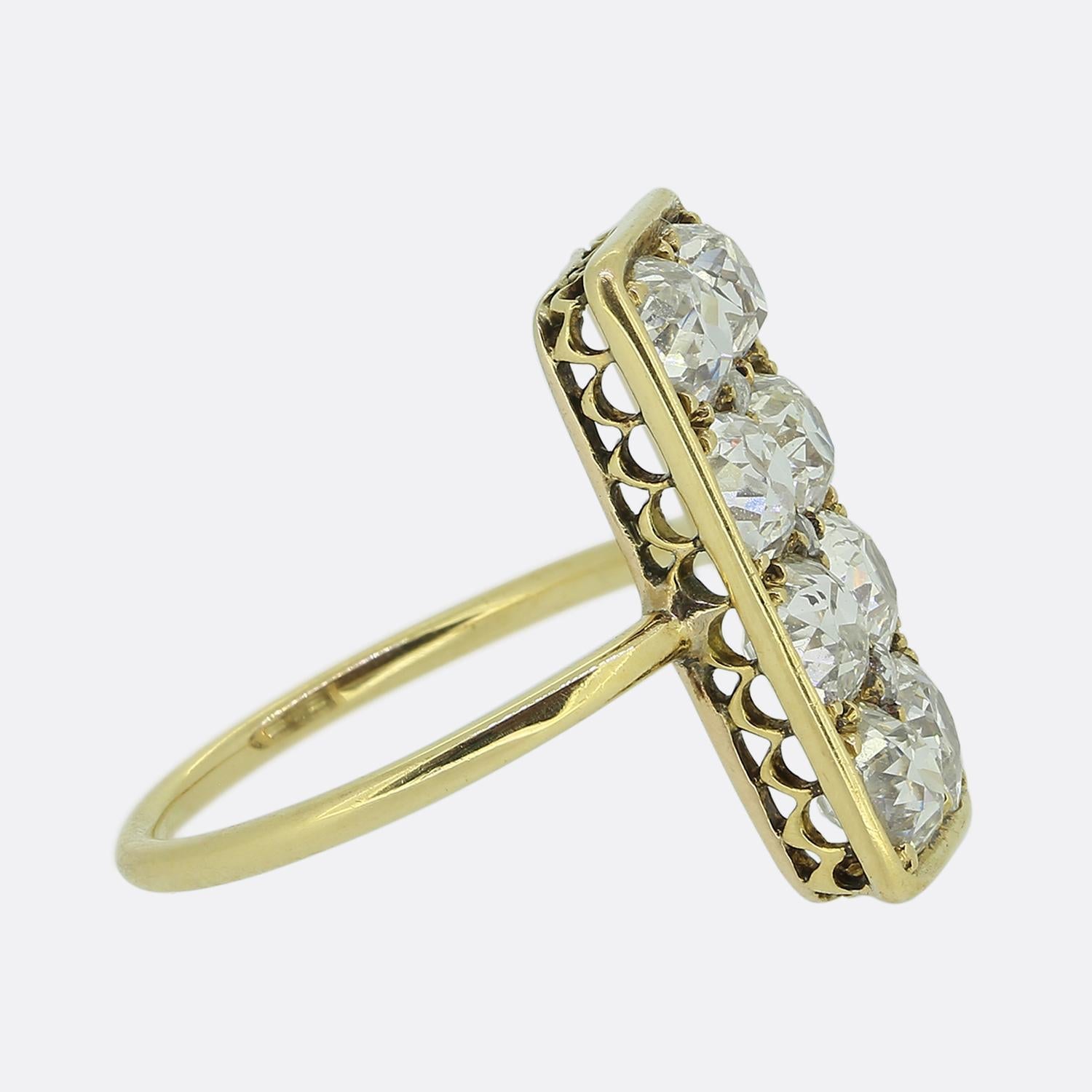 Vittoriano Anello antico con diamante in vendita