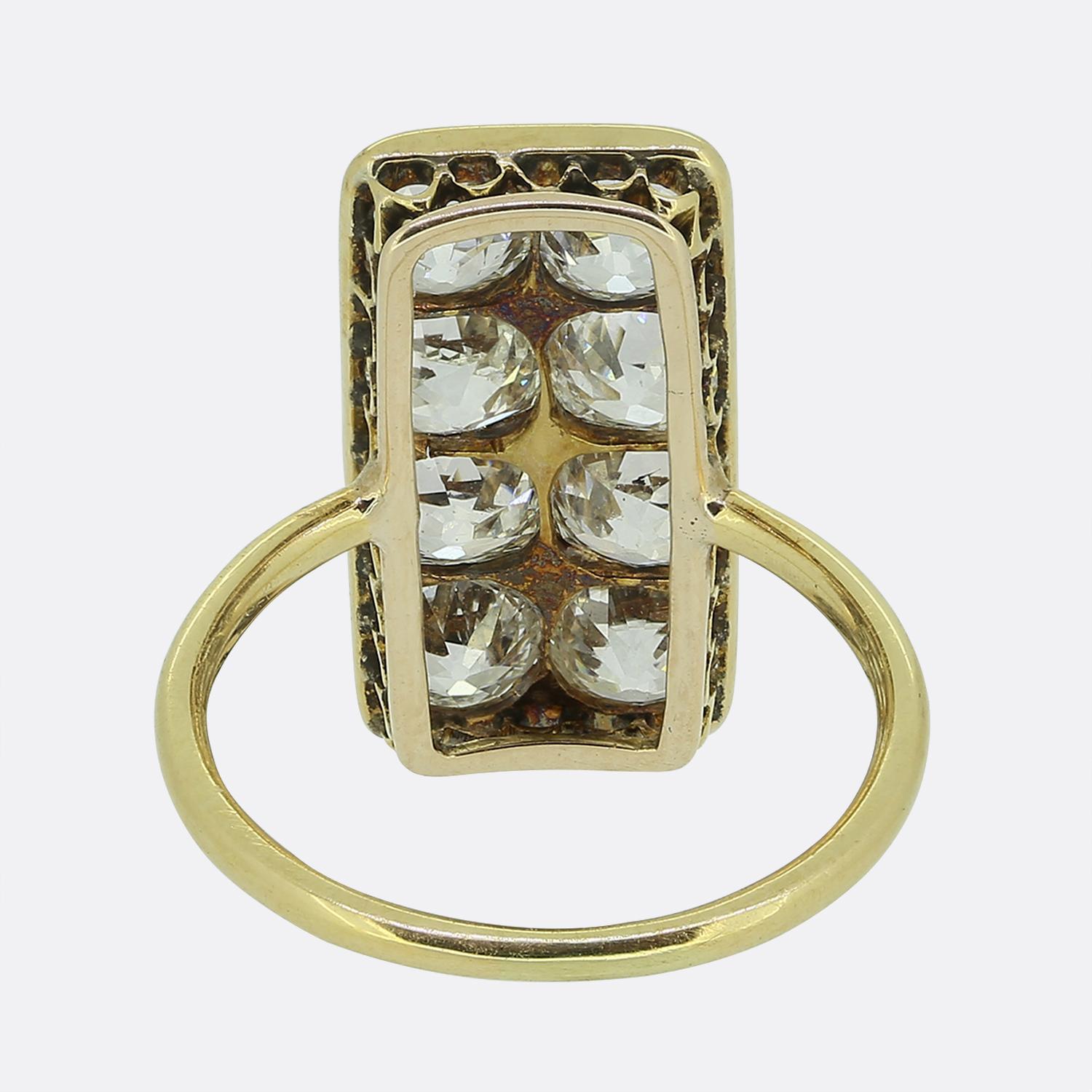 Taglio vecchia miniera Anello antico con diamante in vendita