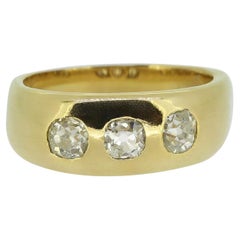 Antique Diamond Three-Stone Gypsy Ring