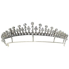 Antique Diamond Tiara Necklace