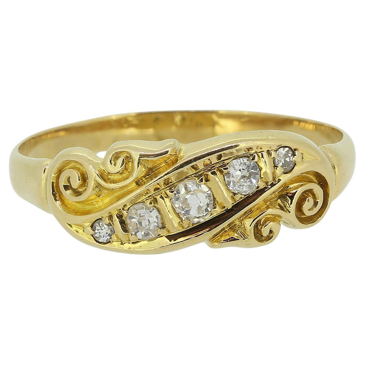 Antique Diamond Twist Ring For Sale
