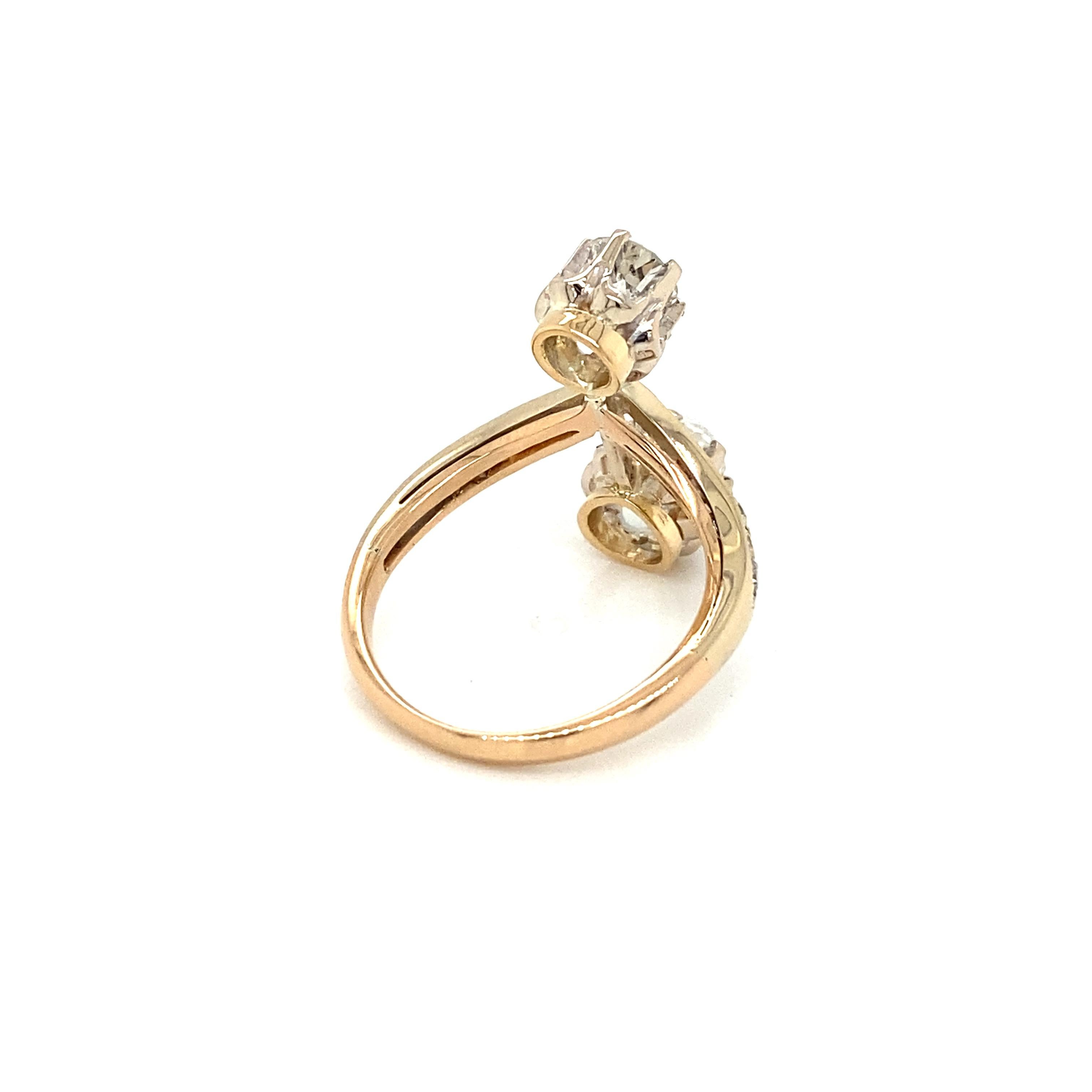 Women's Antique Diamond Vous et Moi Ring