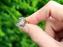 Antique 0.60ct Diamond Twist Ring, 18k Yellow Gold, Circa 1900