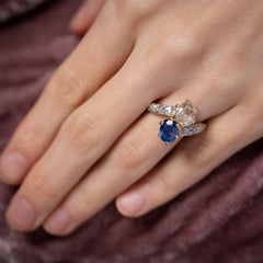 Antique Diamonds and Sapphire Belle Époque Ring