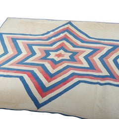 Antique Dianna’s Star Pattern Hand Sewn Quilt C1900