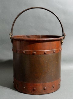 Antique Diminutive Copper and Brass Apple Bucket #1