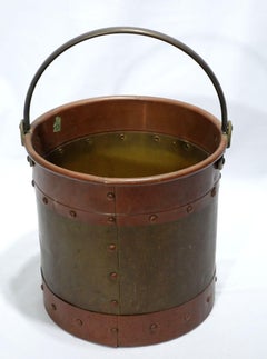Antique Diminutive Copper and Brass Apple Bucket #2