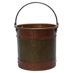 Antique Diminutive Copper and Brass Apple Bucket #2
