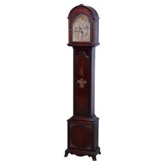 Ancienne petite horloge de grand-mère allemande Caldwell & Co. en acajou:: c1900