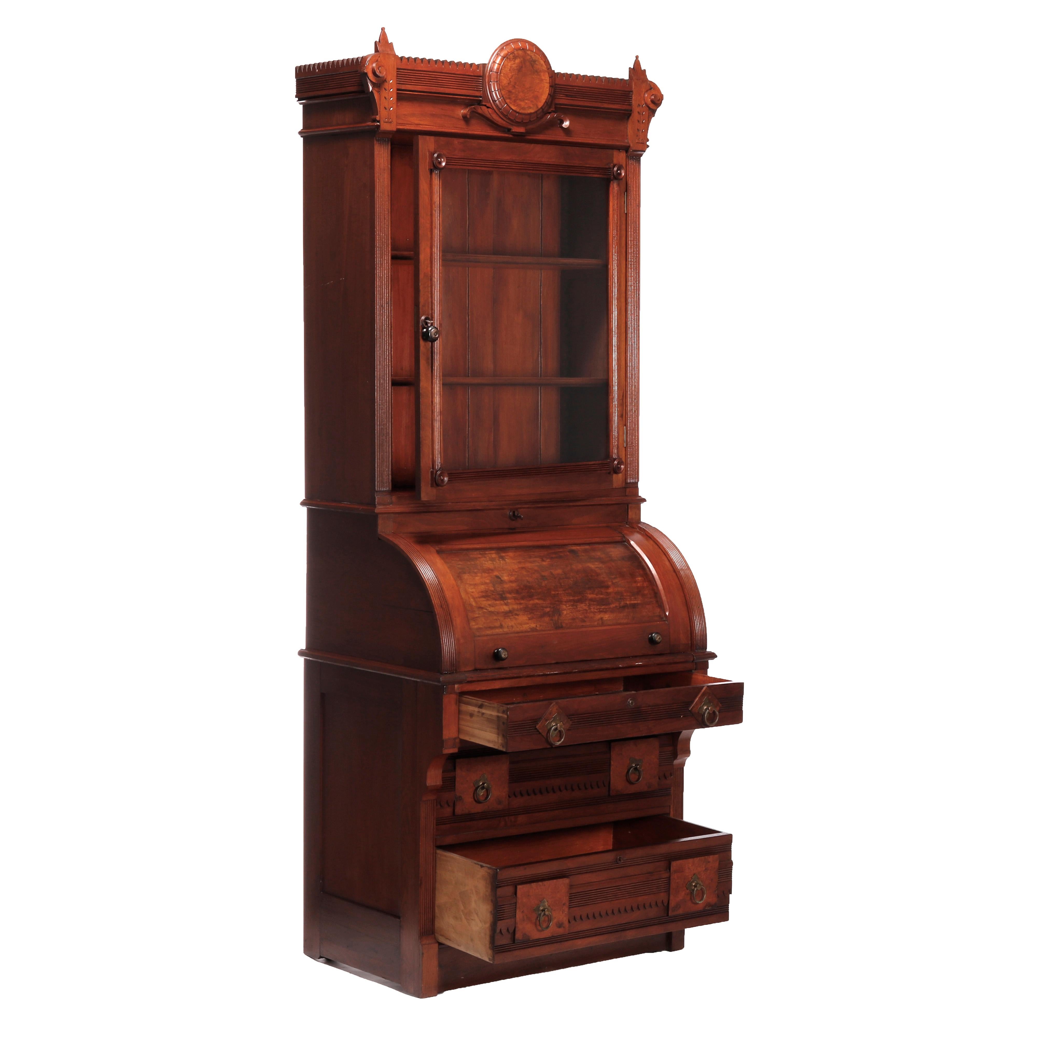 secretaire ancien en noyer