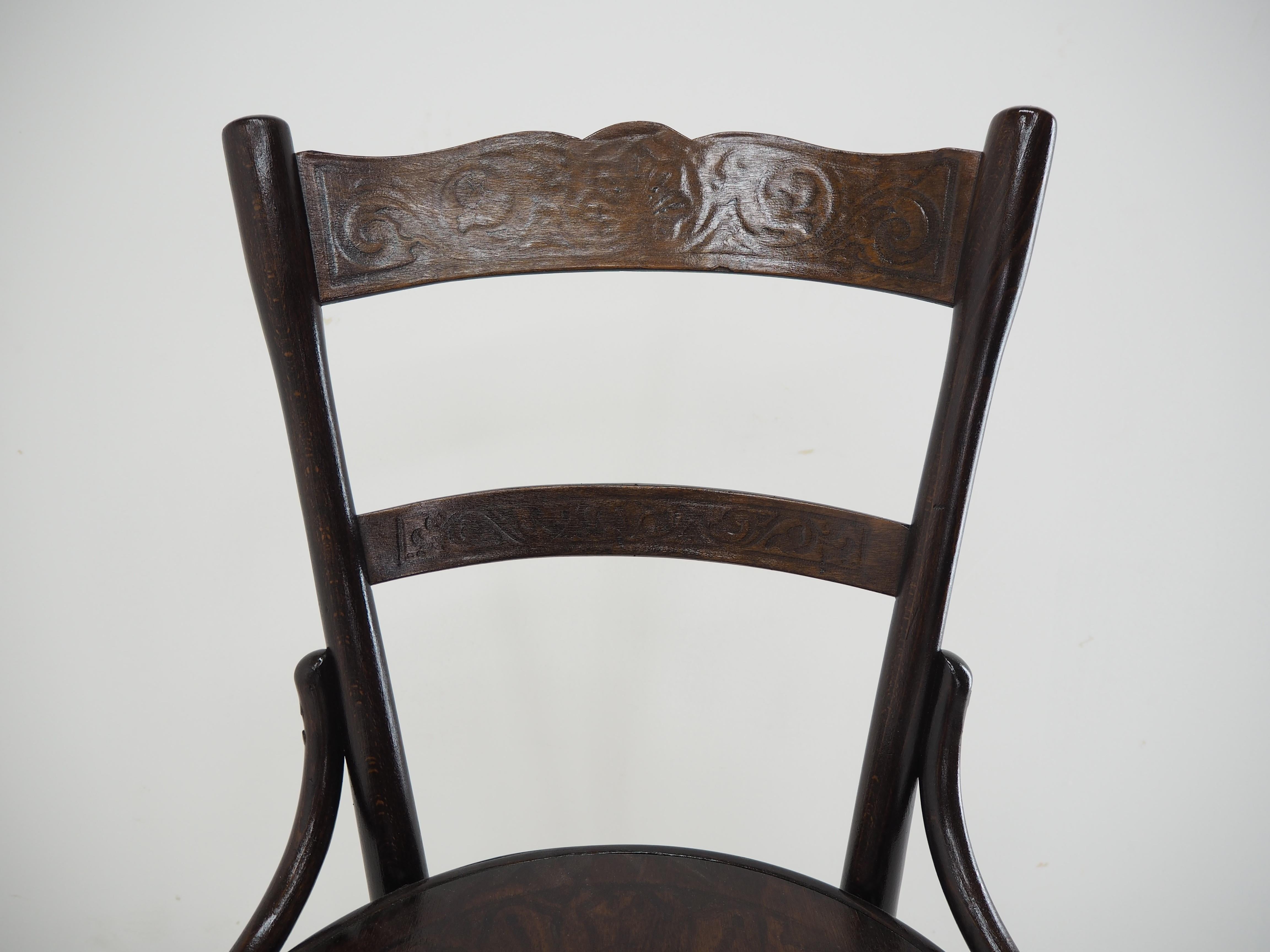 Belle Époque Ancienne chaise de salle à manger Fischel, Autriche, vers 1890 en vente