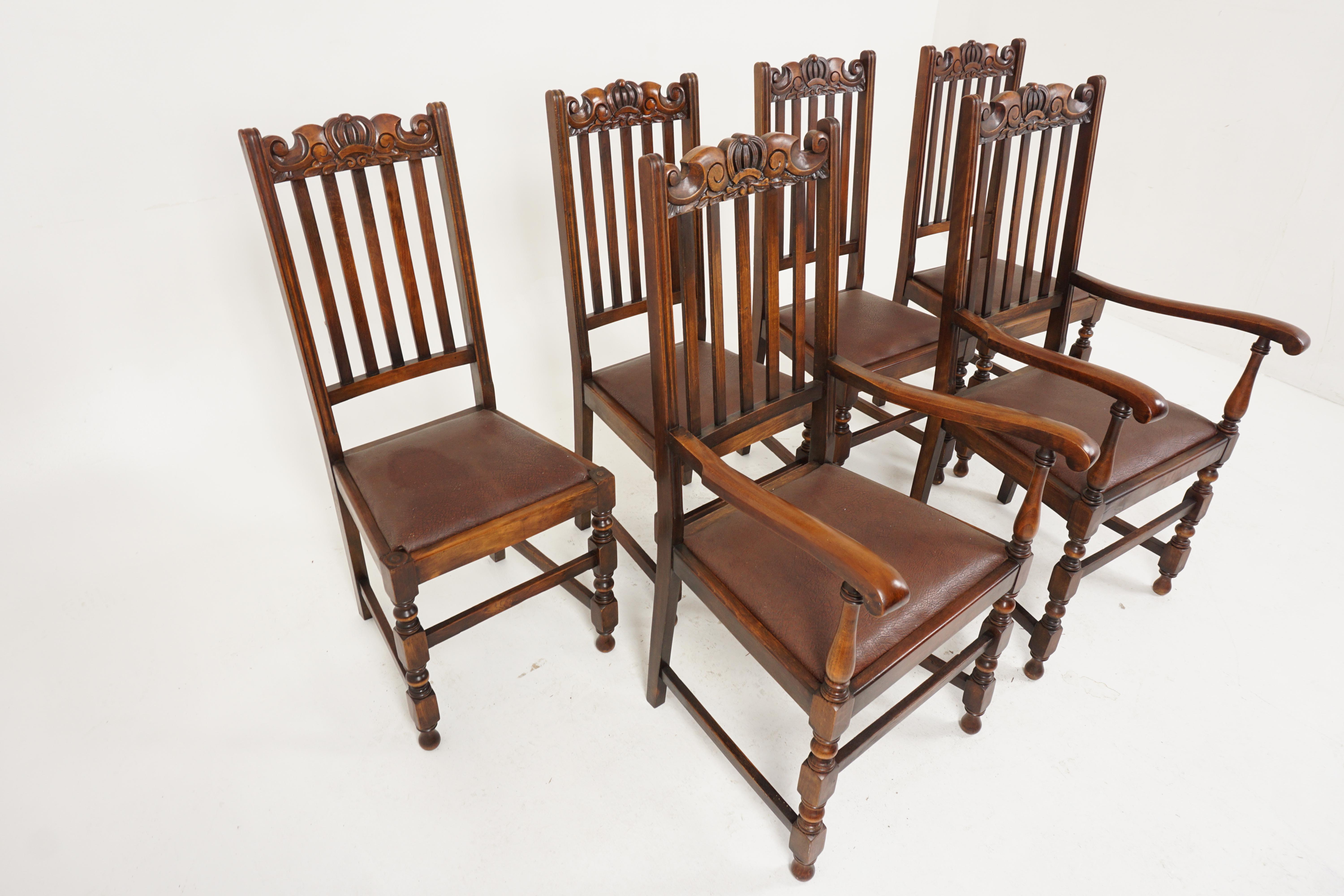 6 oak dining chairs for sale