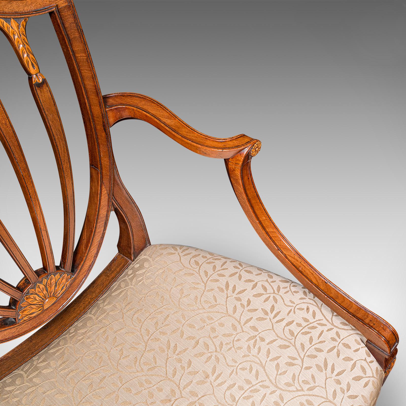 Suite de chaises de salle à manger anciennes anglaises, Carver & Slipper Chairs, géorgiennes, C.1800 en vente 5