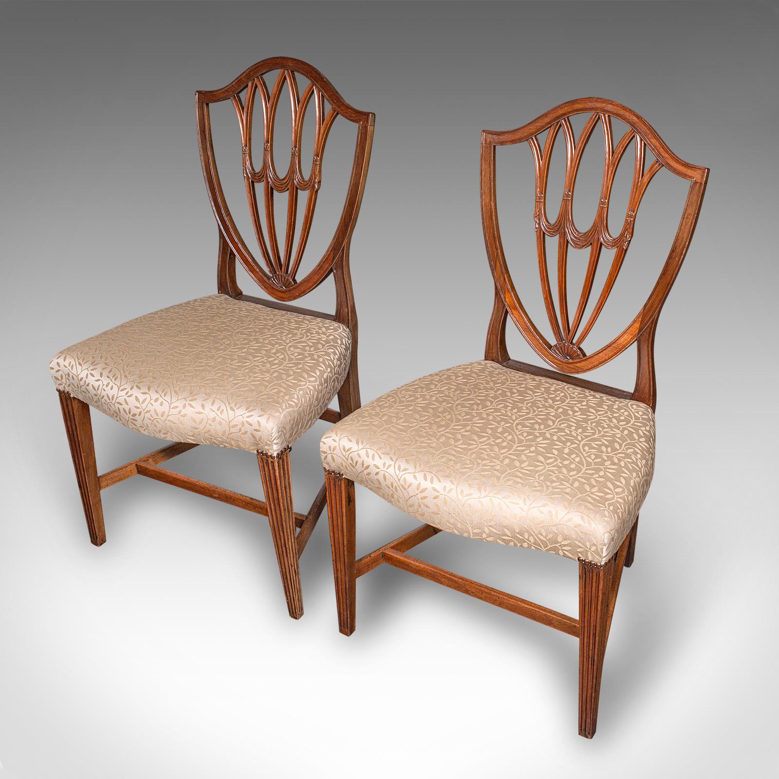 Début du XIXe siècle Suite de chaises de salle à manger anciennes anglaises, Carver & Slipper Chairs, géorgiennes, C.1800 en vente