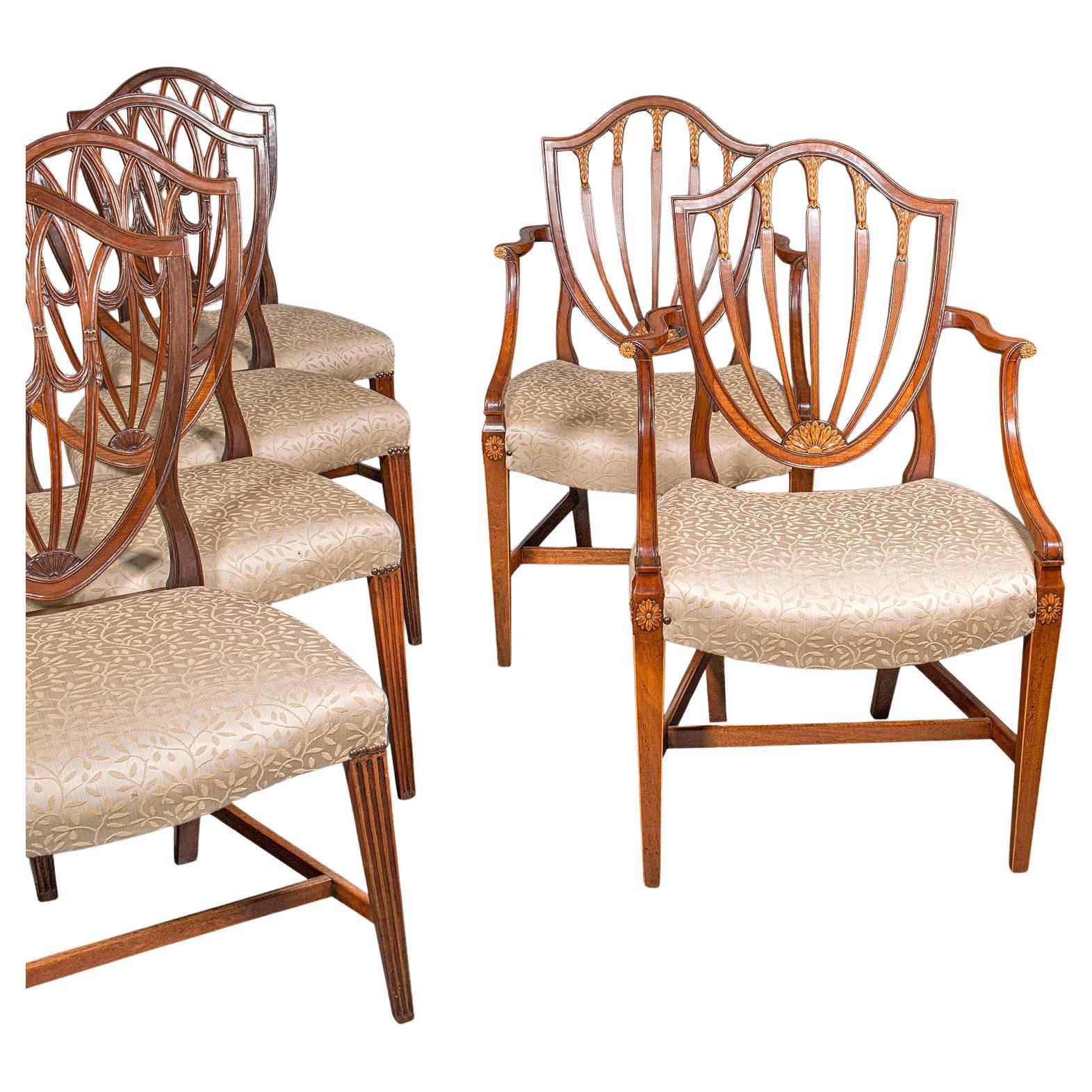Antique Dining Chair Suite, English, Carver & Slipper Chairs, Georgian, C.1800