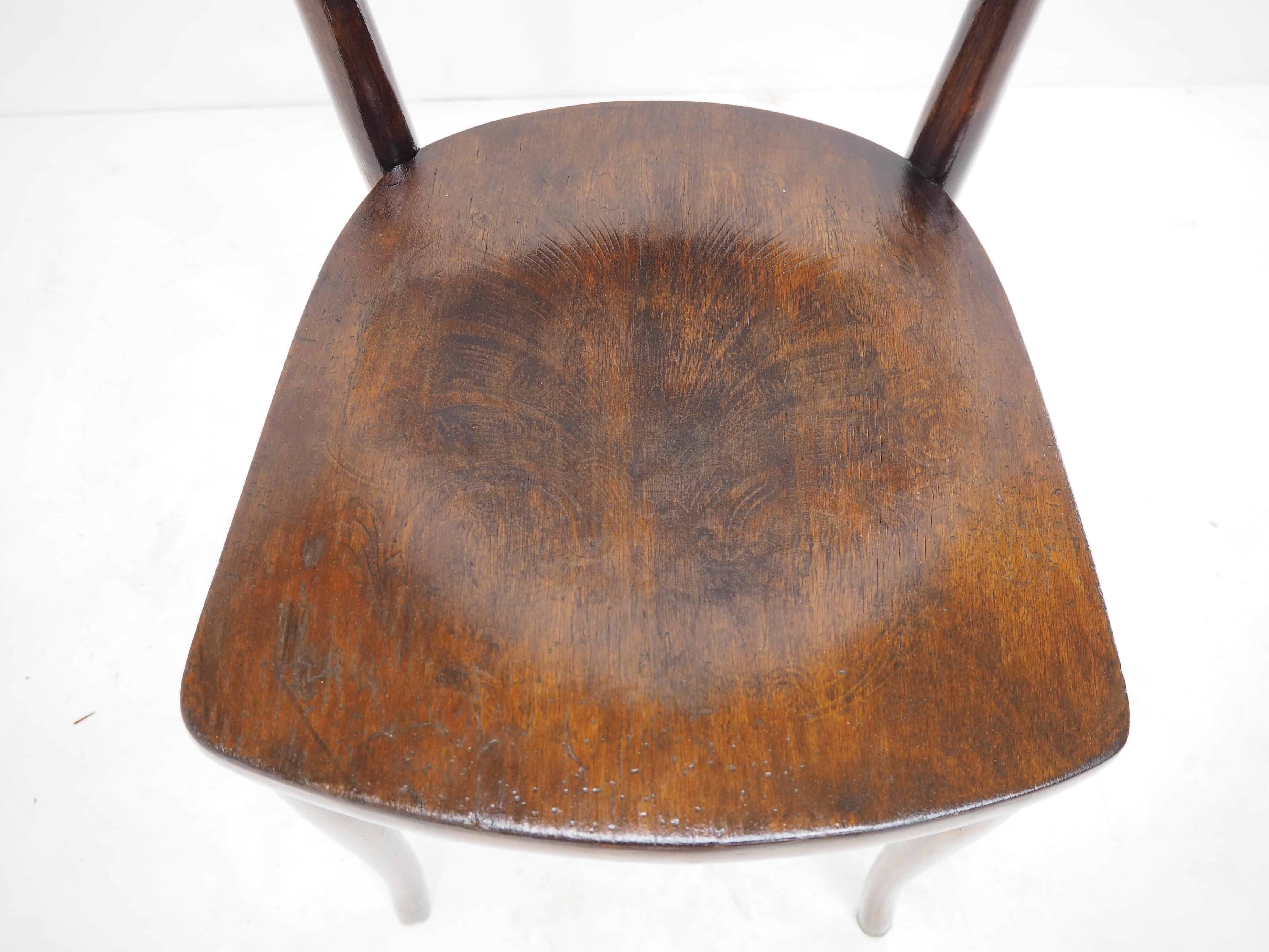 Antique Dining Chair, Thonet, Austria, 1910s In Fair Condition For Sale In Praha, CZ