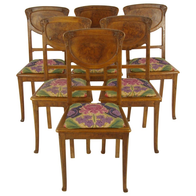 Antique Dining Chairs >> Antique Dining Chairs Art Nouveau Chairs Walnut Chairs France Antique Dining Chairs >> Antique Dining Chairs Art Nouveau Chairs Walnut Chairs France