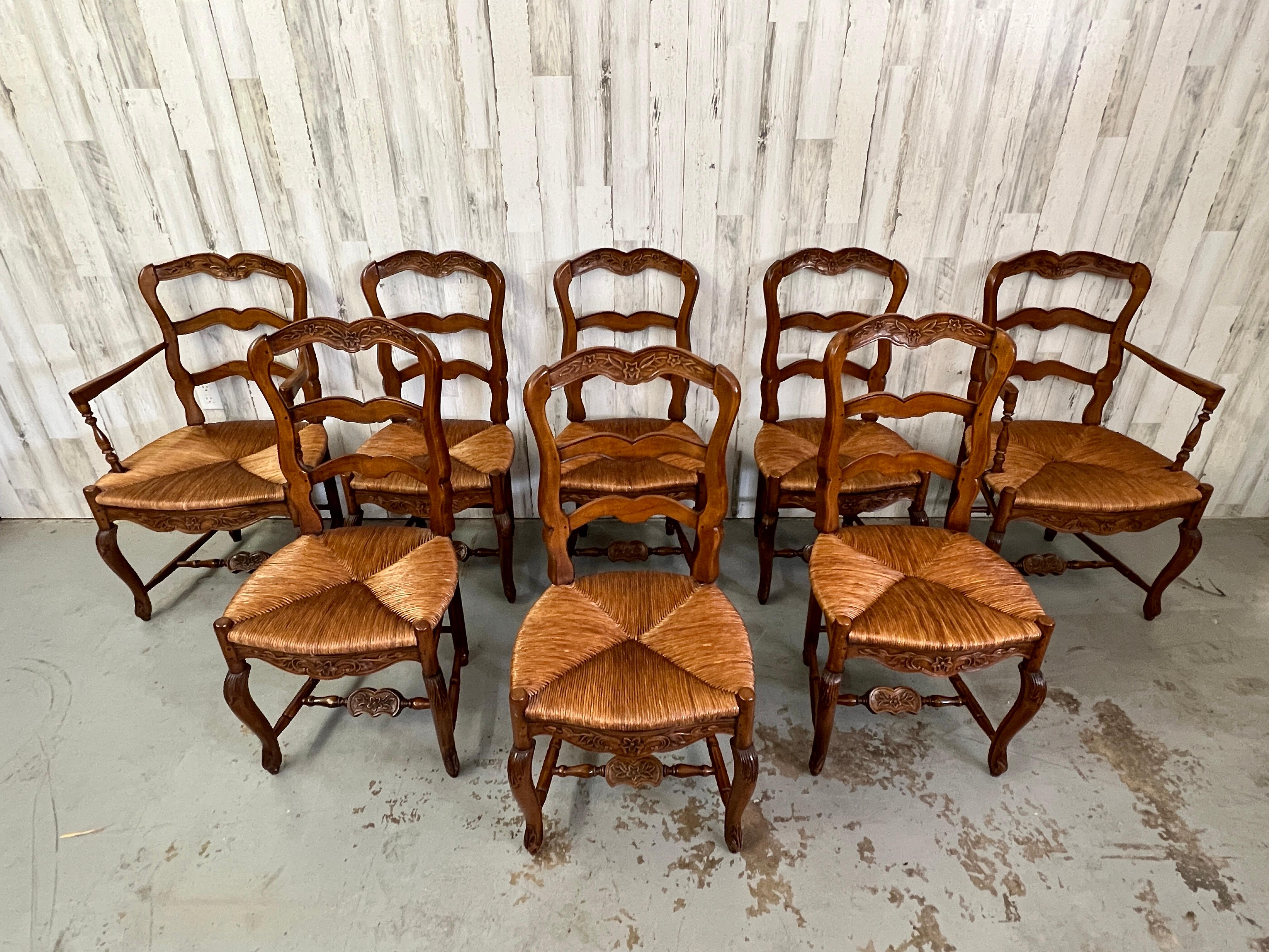 French Provincial Antique Country French Dining Chairs