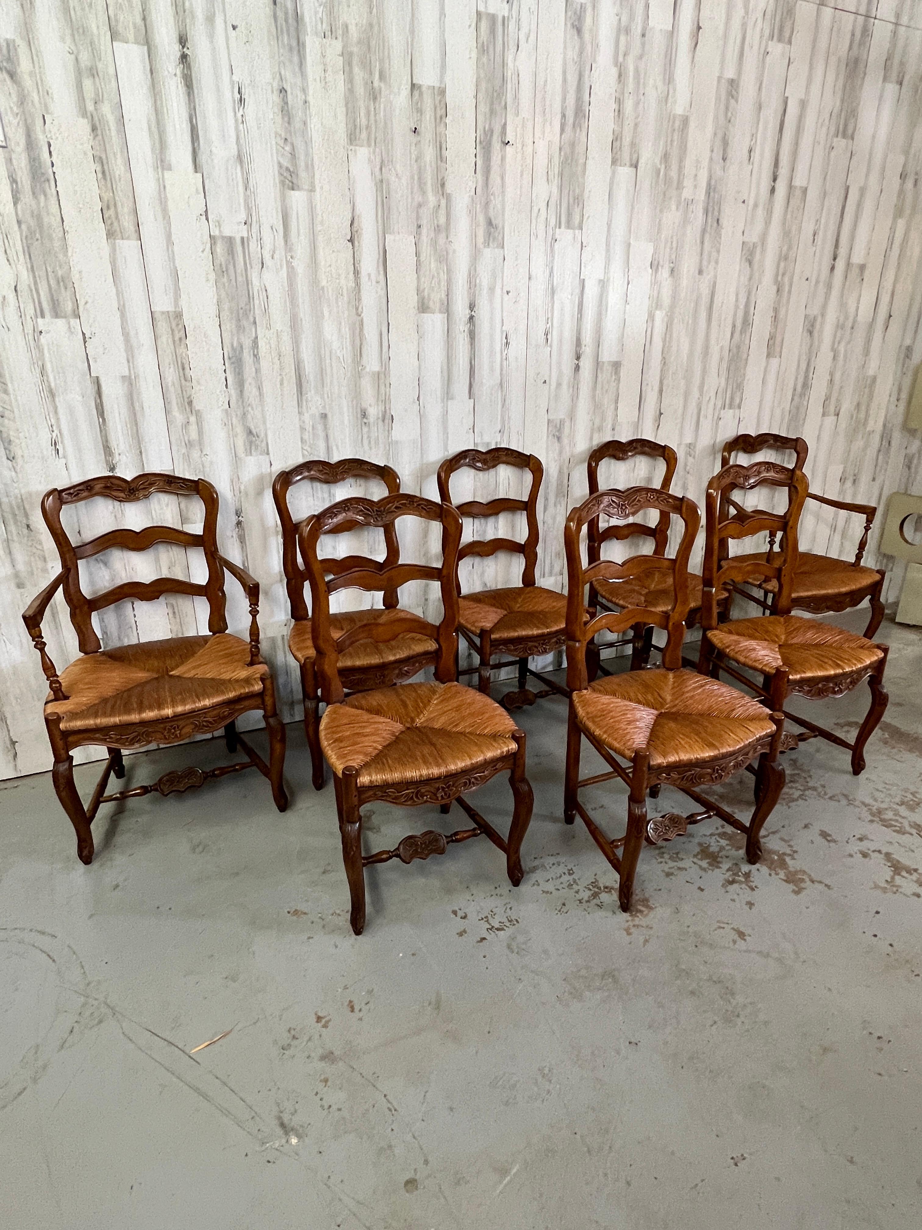Antique Country French Dining Chairs In Good Condition In Denton, TX