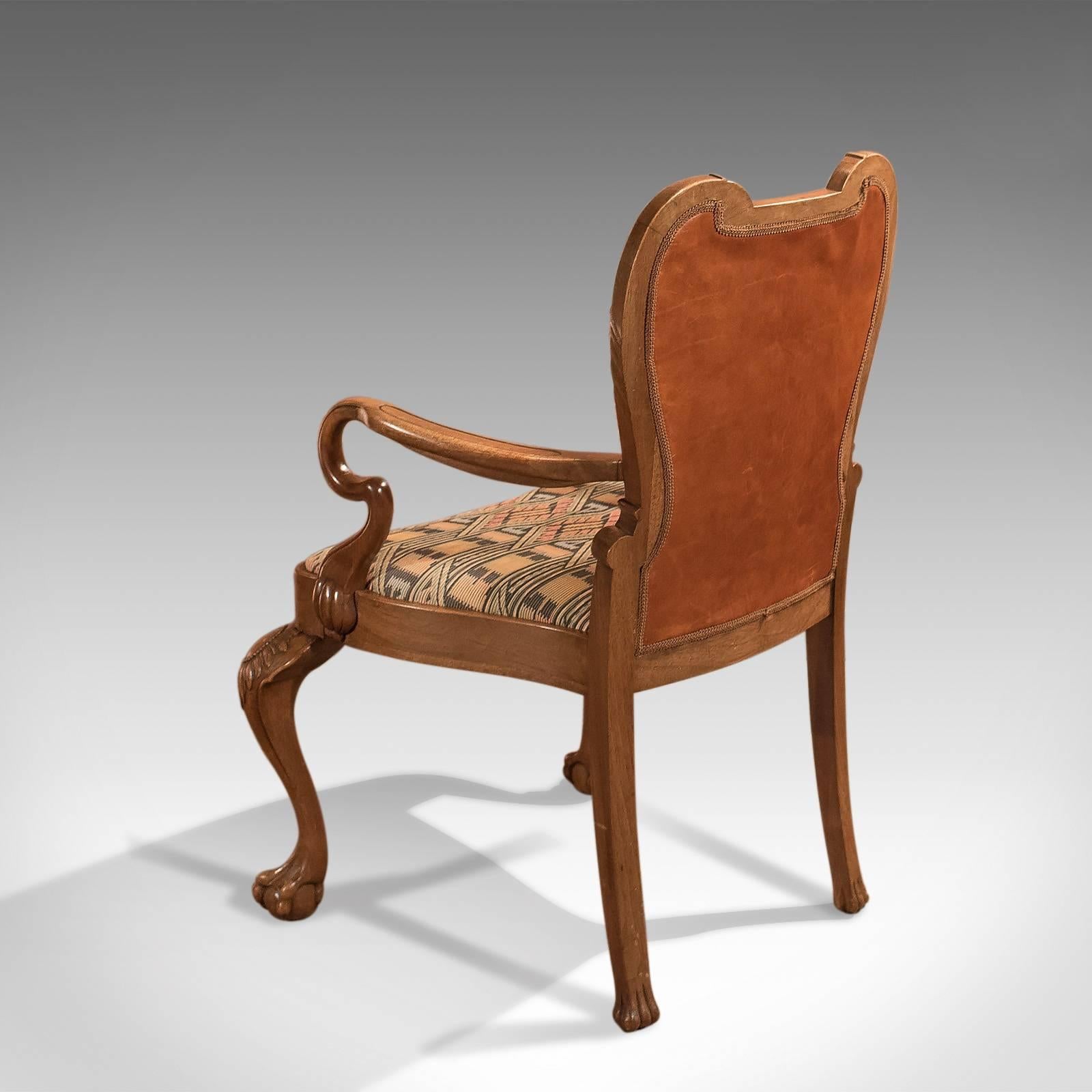 Hand-Carved Antique Dining Chairs, French Set of Six, 19th Century