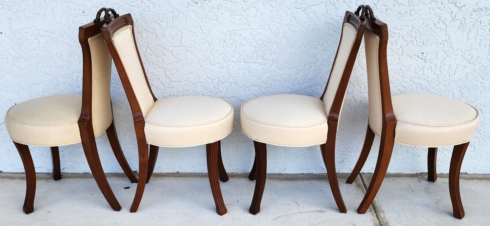Antique Dining Chairs Set of 4 In Good Condition For Sale In Lake Worth, FL