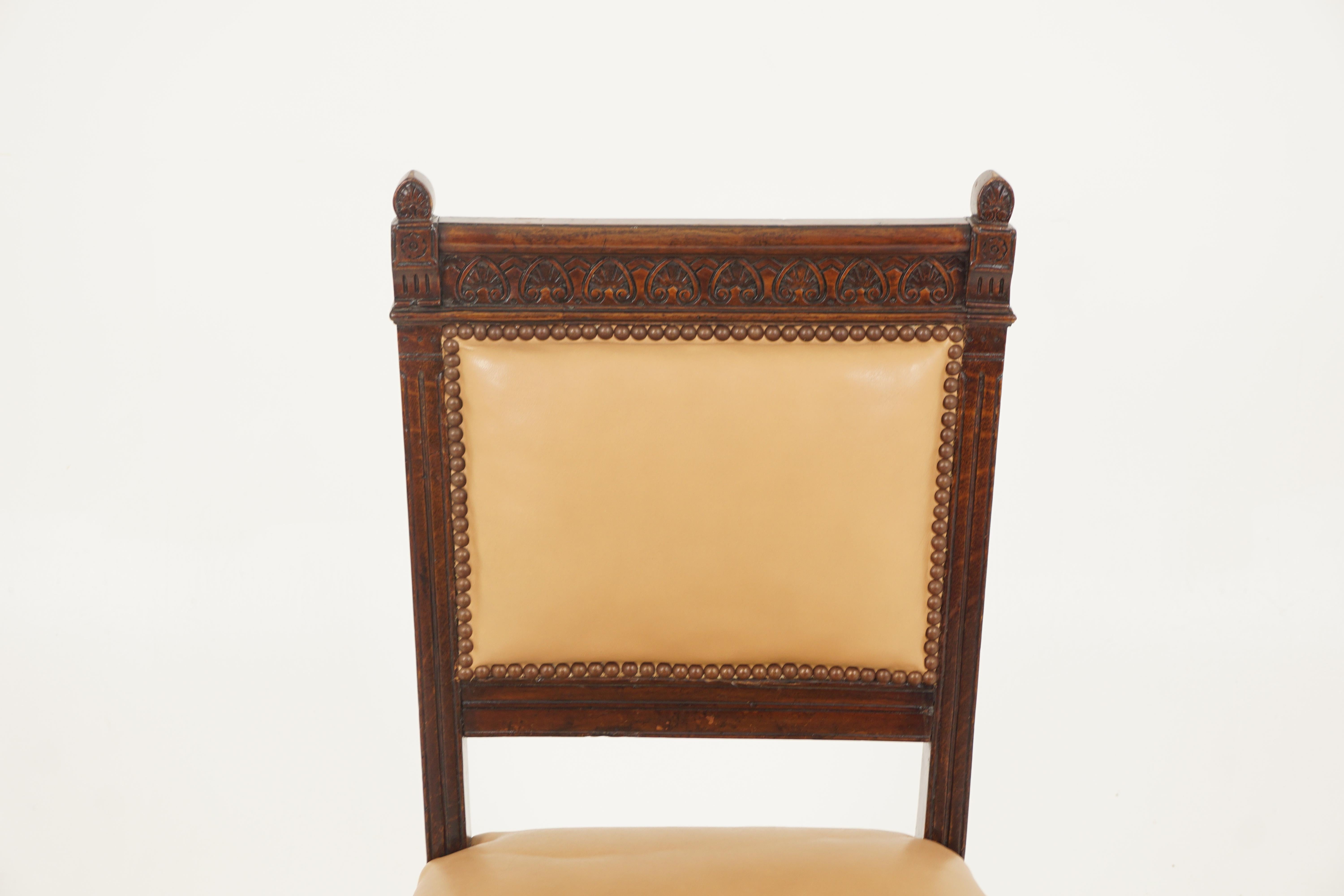 Scottish Antique Dining Chairs, Set of 6, Oak, Scotland 1895, B2664