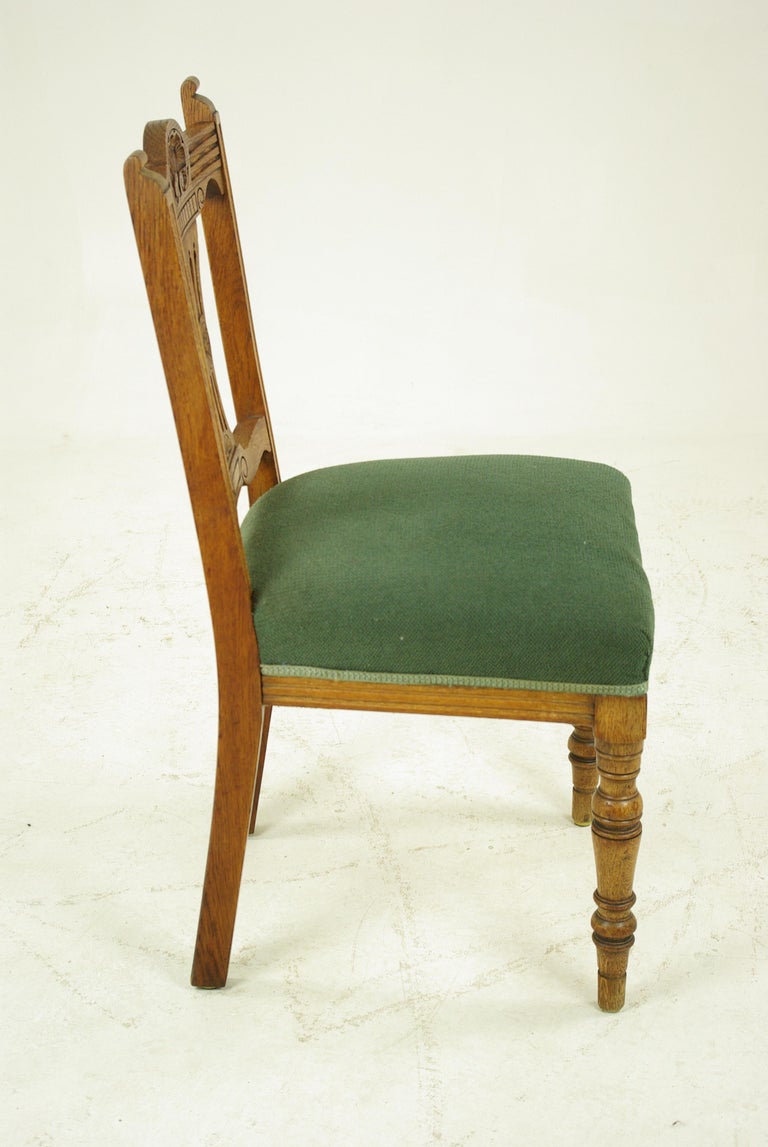 Antique Dining Chairs, Upholstered Chairs, 4 Dining Chairs, Scotland