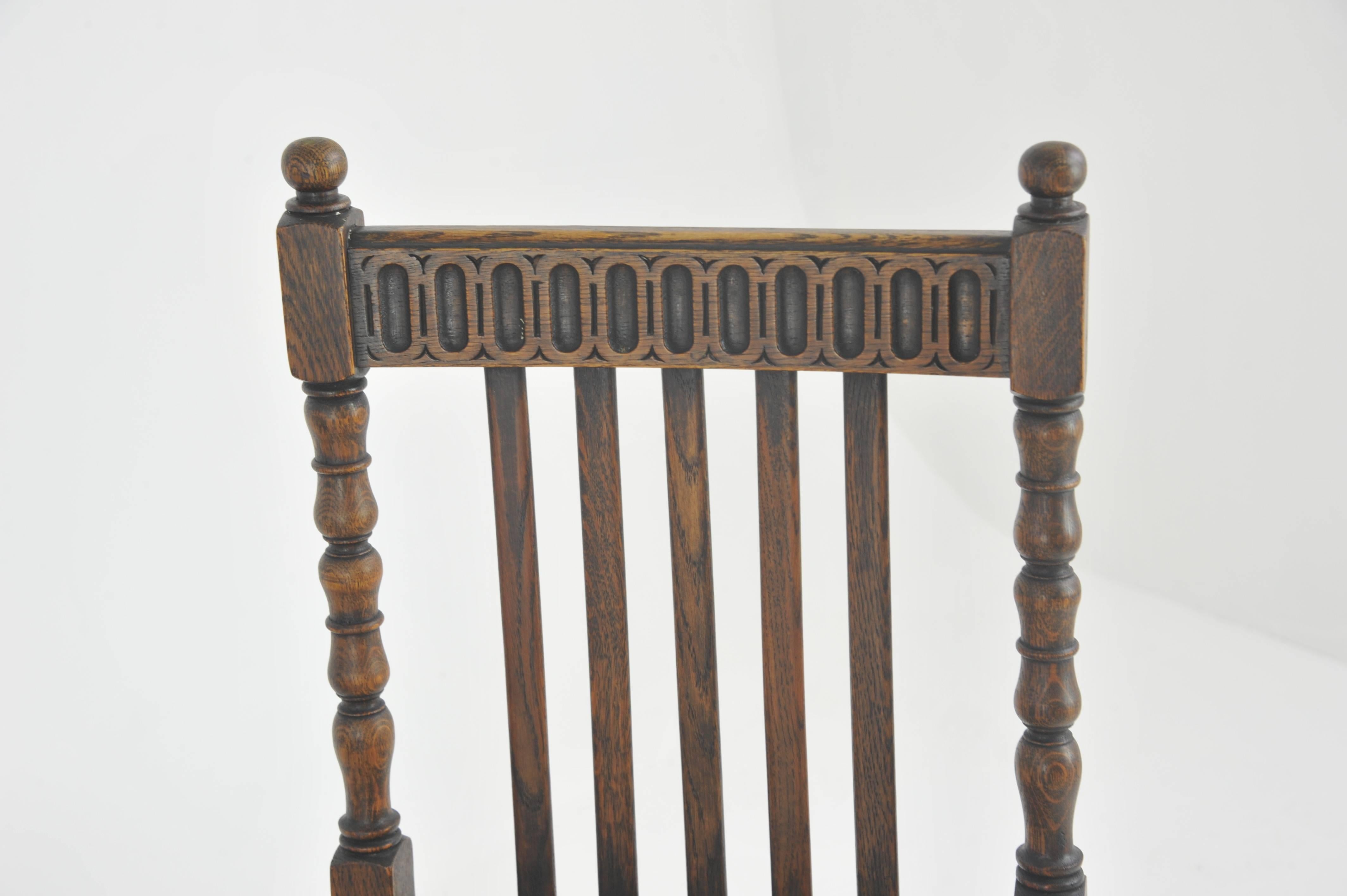 antique high back chair