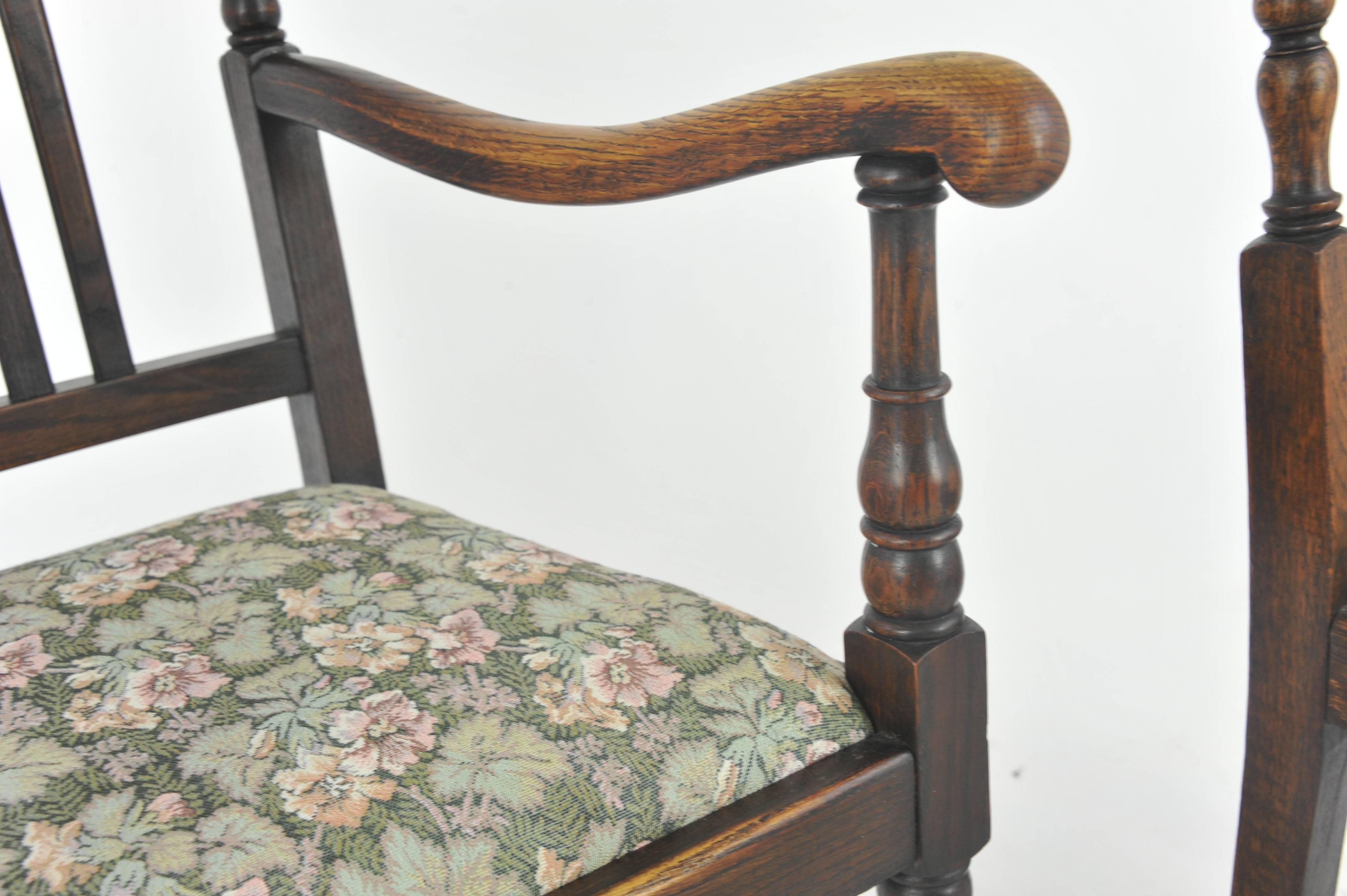 Early 20th Century Antique Dining Chairs, 8 High Back Chairs, Oak, France, 1900 GREATLY REDUCED!!