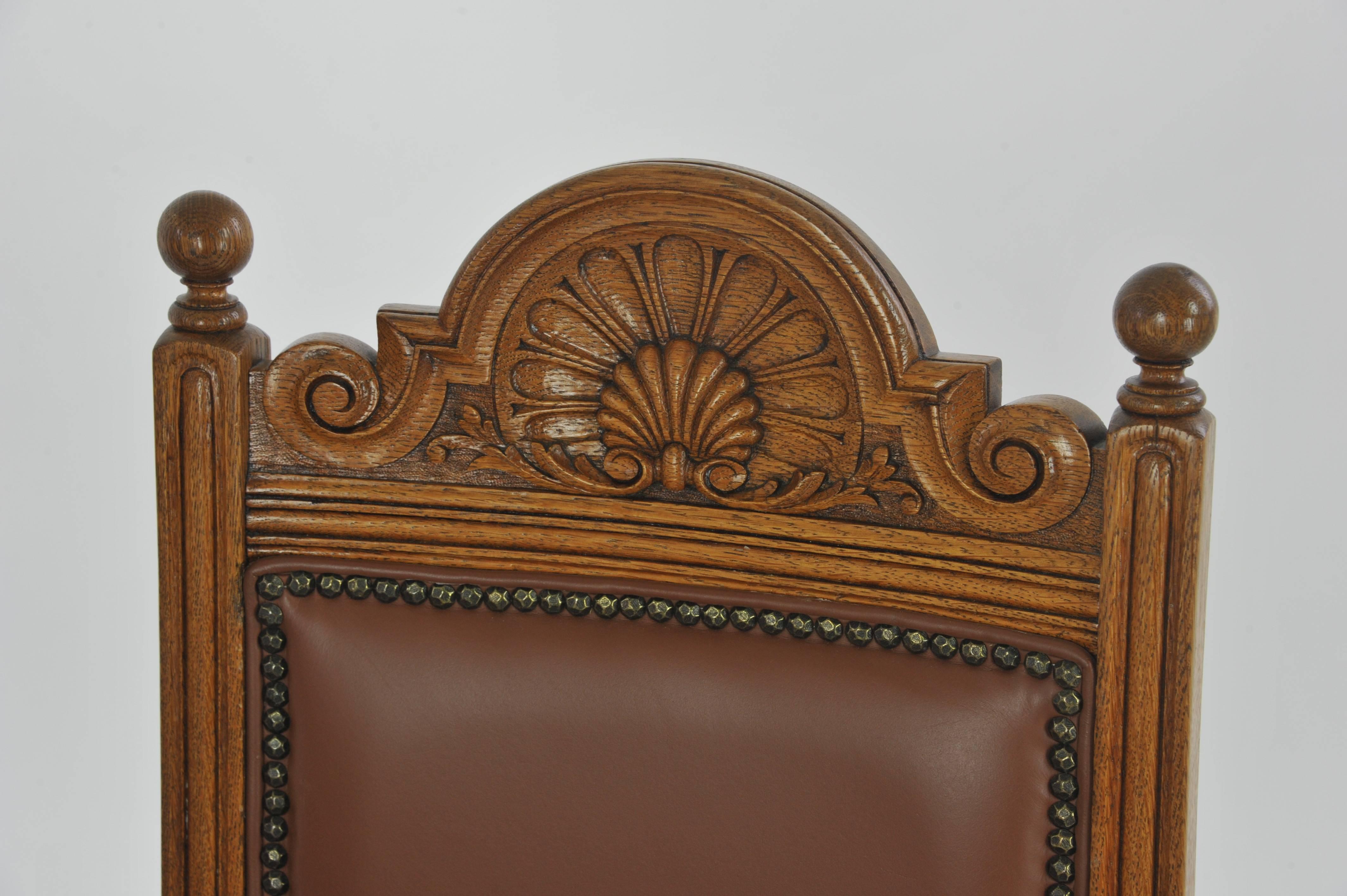 carved oak dining chairs