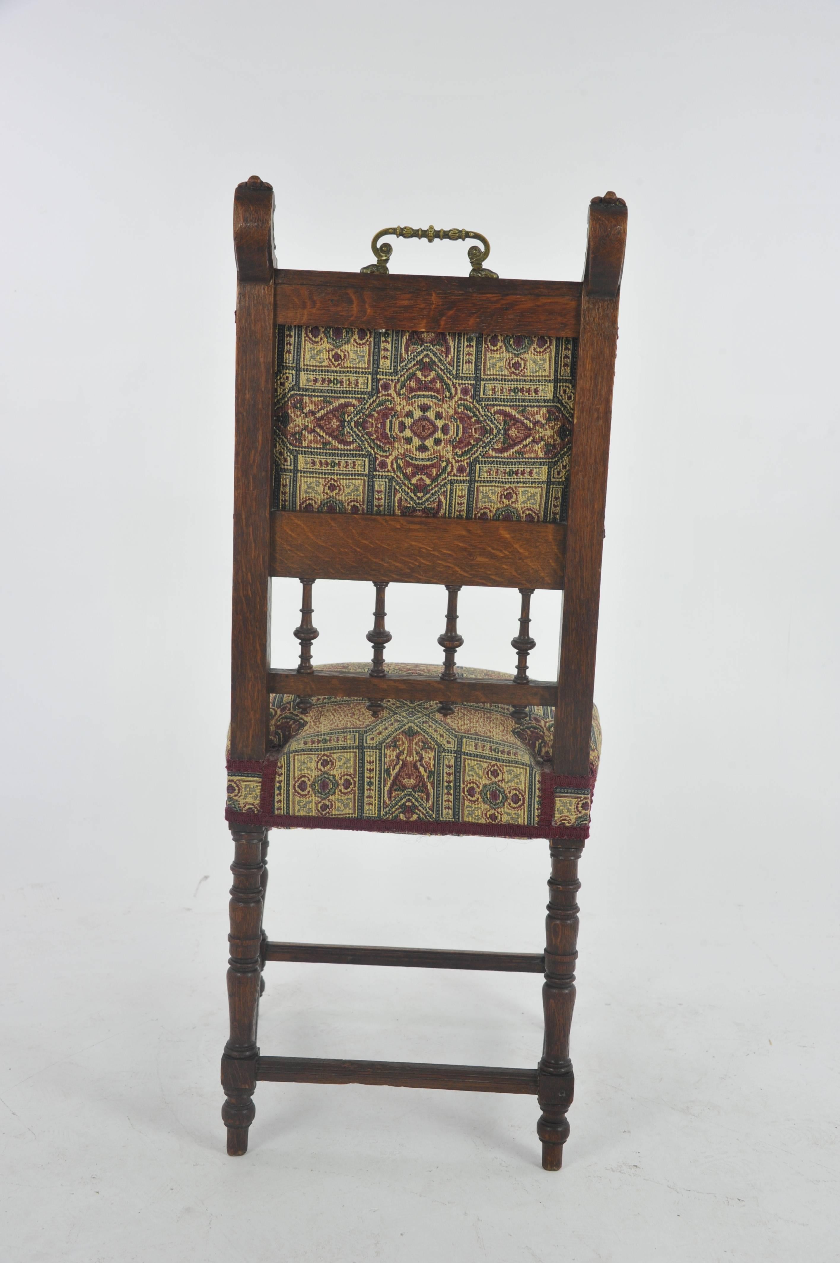 Antique Dining Chairs, Oak Dining Chairs, Vintage Chair, s France 1890, B1121 9