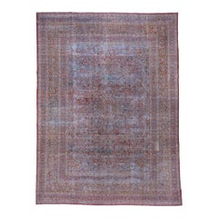 Antique Dining Room Khorassan - Raspberry Red and Blueberry Pie Blue with Brown