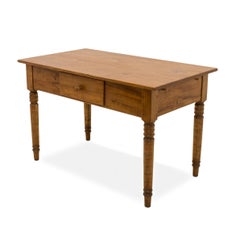 Antique Dining Table, Austria, Late 19th Century, Oak and Apple Wood