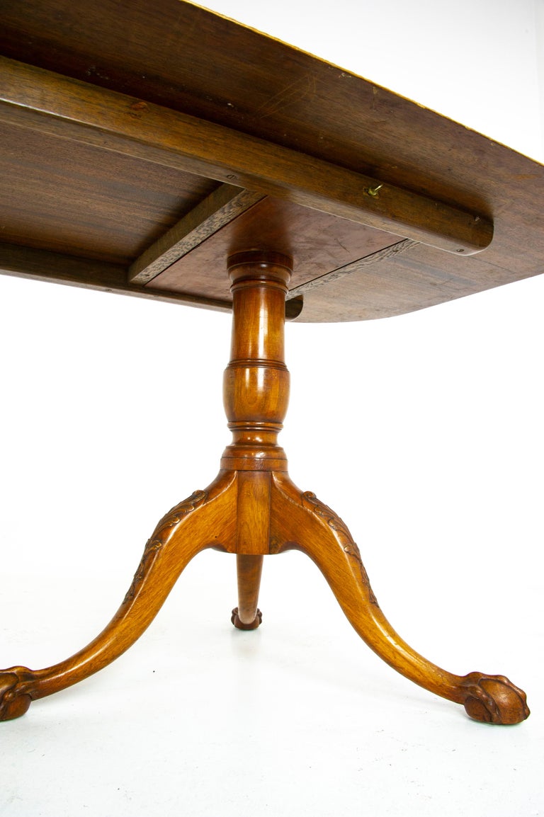 Antique Dining Table, Burr Walnut, Double Pedestal Base, Antique