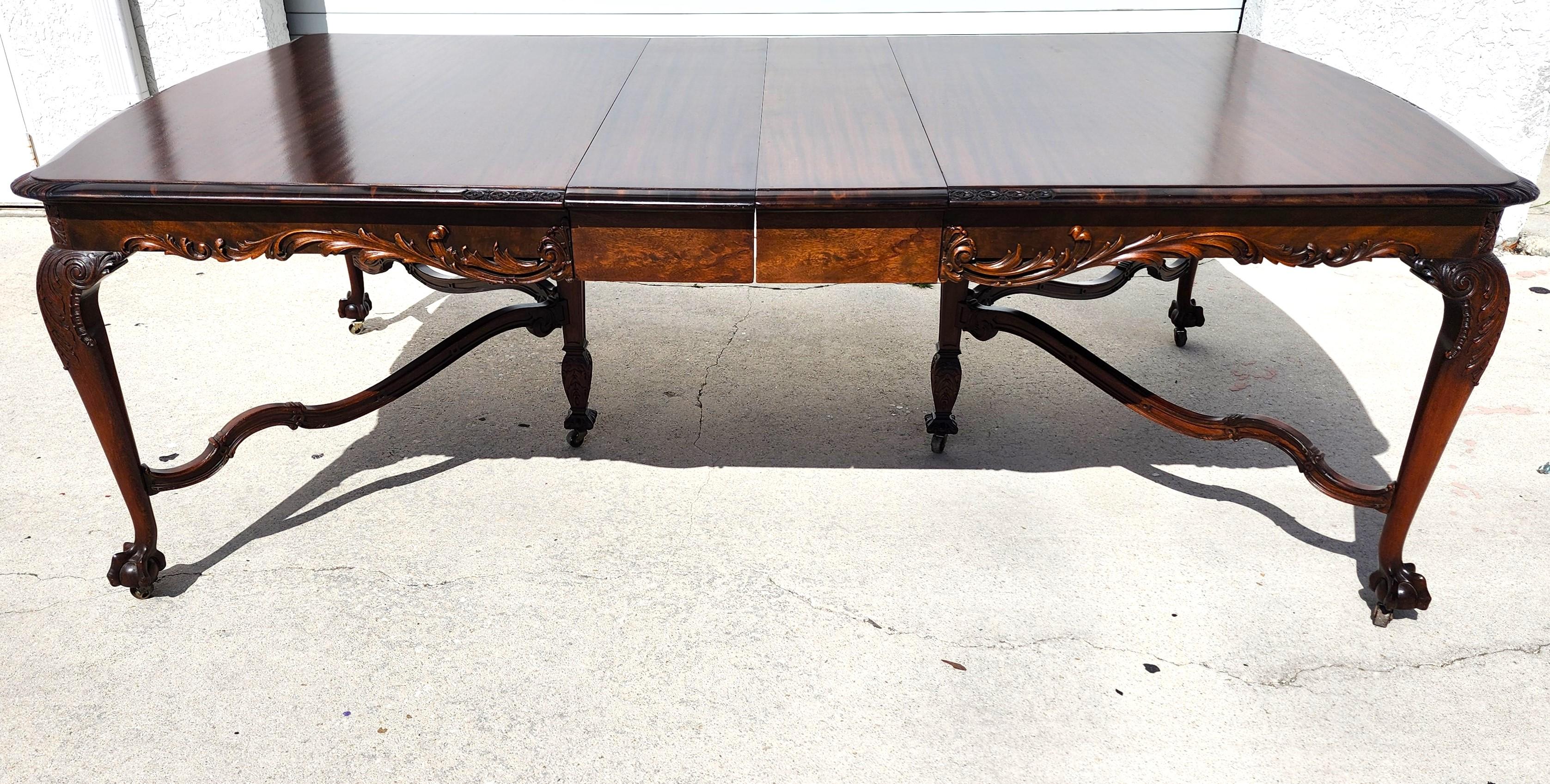 Chippendale Antique Dining Table by Royal Furnitue Co 'as Featured in Forbes Magazine' For Sale