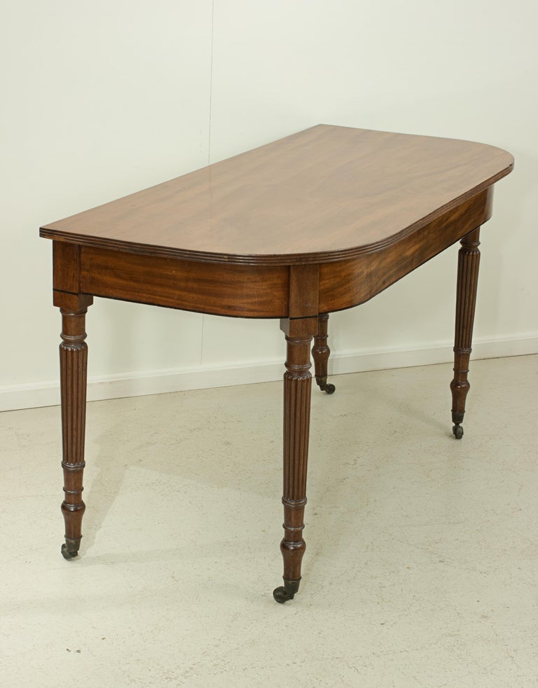 Antique Dining Table, D-End Drop Leaf Side and Centre Table at 1stDibs